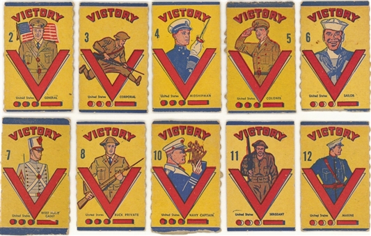 1940s R160 Anonymous "Victory Cards" Near Set (10/12)